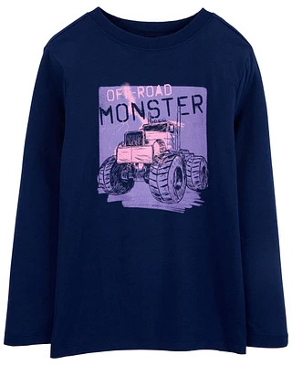 Kid Monster Truck Long-Sleeve Graphic Tee