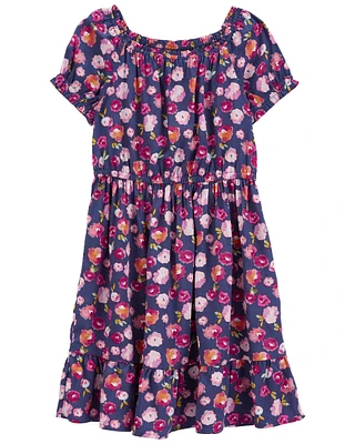 Kid Floral Drop Waist Dress