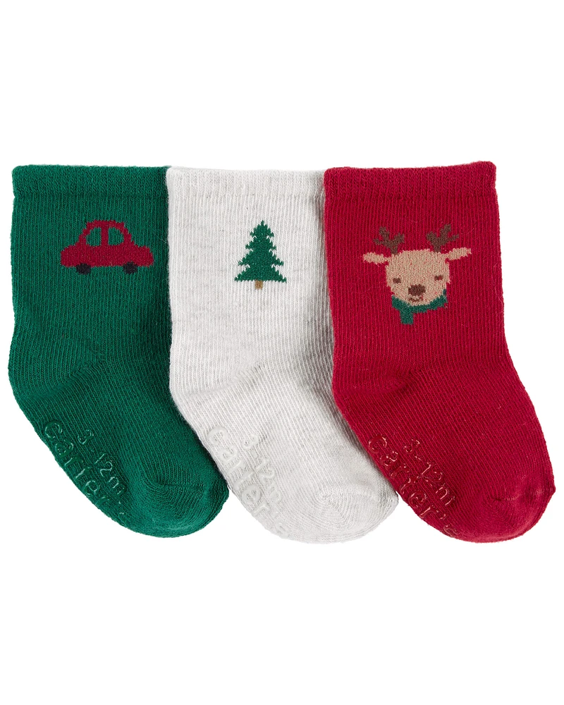 Baby 3-Pack Holiday Booties