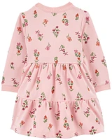 Baby Floral Print Fleece Dress