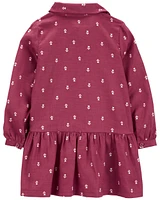 Toddler Long-Sleeve Shirt Peplum Dress