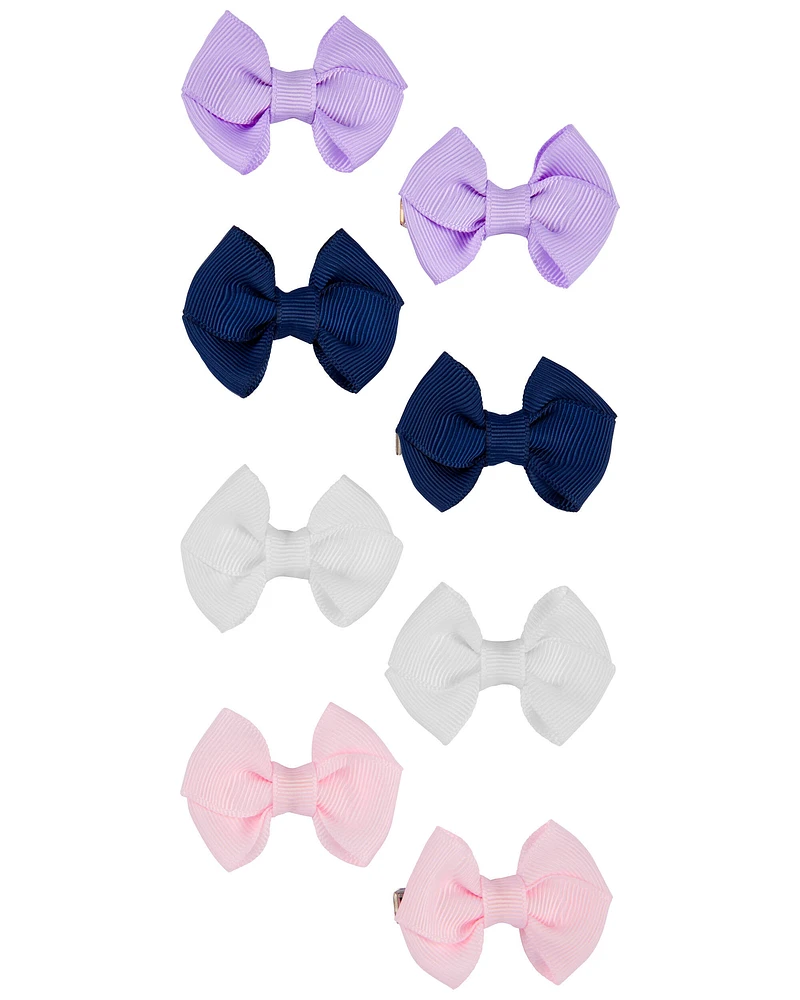 8-Pack Bow Hair Clips