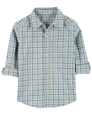 Toddler Plaid Button-Front Shirt