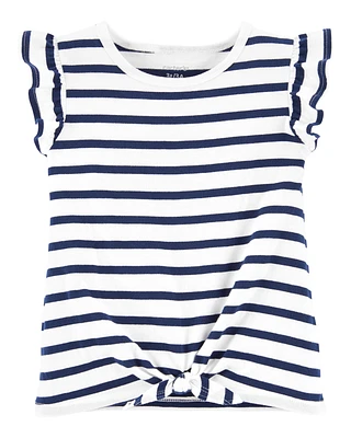 Toddler Striped Tie-Front Tee