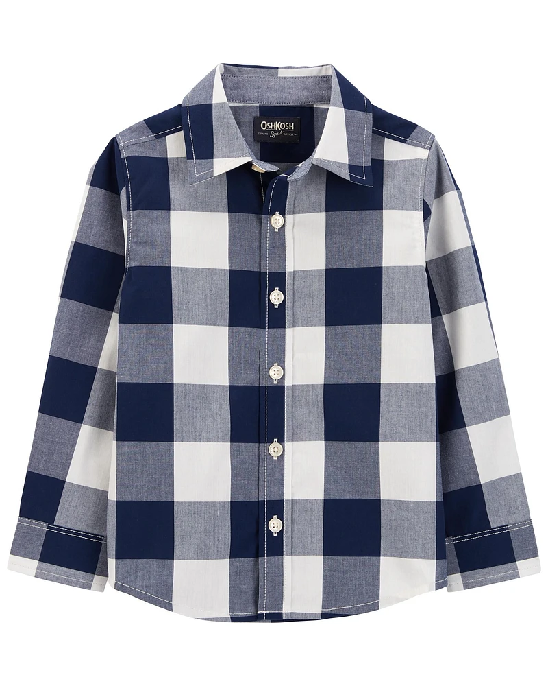 Toddler Plaid Button-Front Shirt