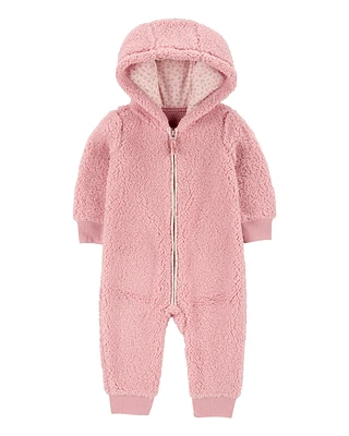 Baby Hooded Fleece Jumpsuit