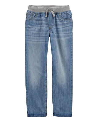 Kid Drawstring Pull-On Jeans