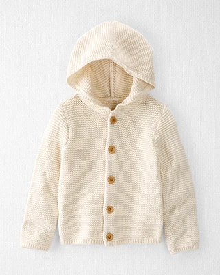 Toddler Organic Cotton Signature Stitch Cardigan