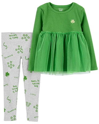 Baby 2-Piece St. Patrick's Day Top & Legging Set