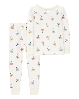 Toddler 2-Piece Floral Print PurelySoft Pajamas