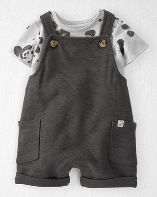 Baby 2-Piece Organic Cotton Shortall Set