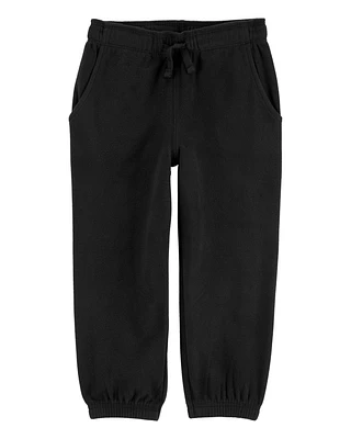 Toddler Pull-On Cinched-Hem Fleece Pants