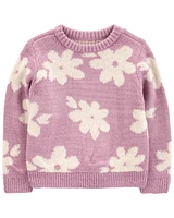 Toddler Floral Mohair-Like Sweatshirt