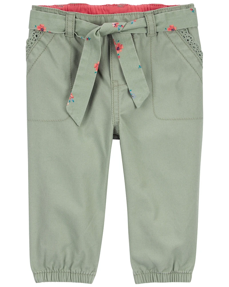 Baby Belted Eyelet Joggers