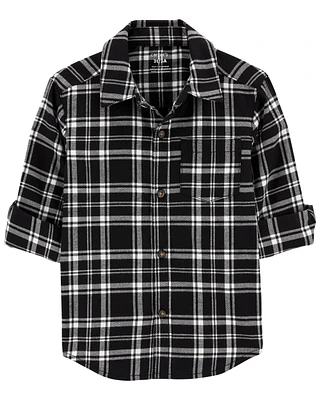 Baby Plaid Twill Button-Down Shirt