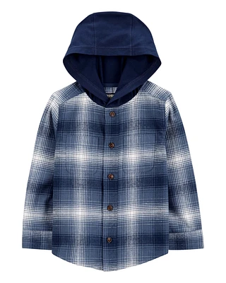 Baby Plaid Button-Front Shacket