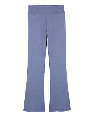 Kid High-Rise Ribbed Flare Pants