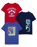 Kid 3-Pack Sports Graphic Tees