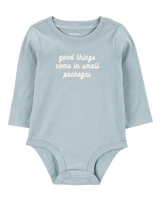 Baby Good Things Come Small Packages Long-Sleeve Bodysuit