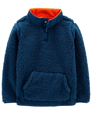 Kid Quarter Zip Sherpa Pullover