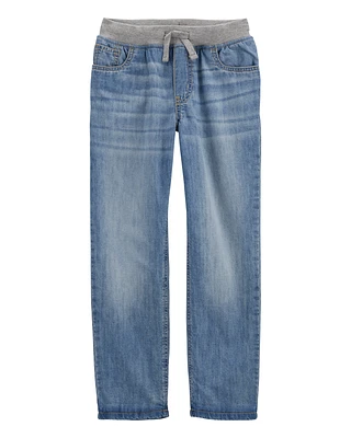 Kid Drawstring Pull-On Jeans