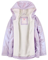 Kid Lavender Shine Mid-Weight Fleece-Lined Jacket