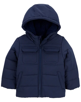 Toddler Zip-Up Hooded Puffer