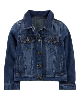 Kid Basic Denim Jacket - Dark Wash