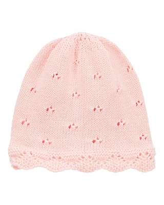 Baby Scalloped Edge Pointelle Beanie