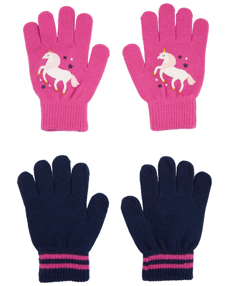 Kid 2-Pack Unicorn Gripper Gloves