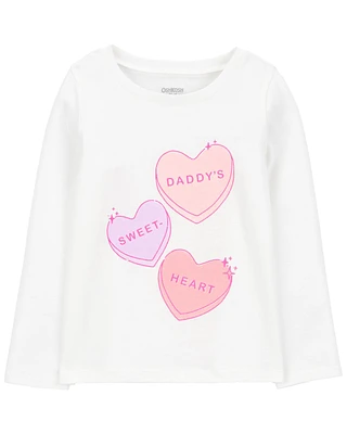 Toddler Be Mine  Long-Sleeve Graphic Tee - White