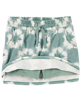 Kid Tie-Dye Cotton Jersey Skort