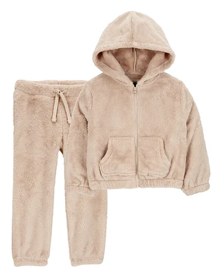 Kid 2-Piece Velour Zip-Up Jacket & Joggers Set