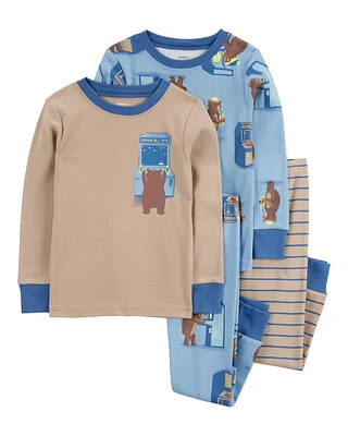 Baby 4-Piece Bear Gamer 100% Snug Fit Cotton Pajamas