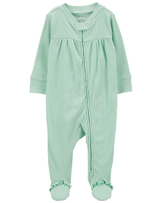 Baby Textured 2-Way Zip Sleep & Play Pajamas