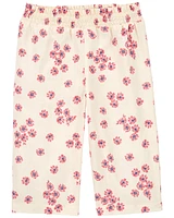 Baby 2-Piece Floral Linen Top & Flare Pants Set