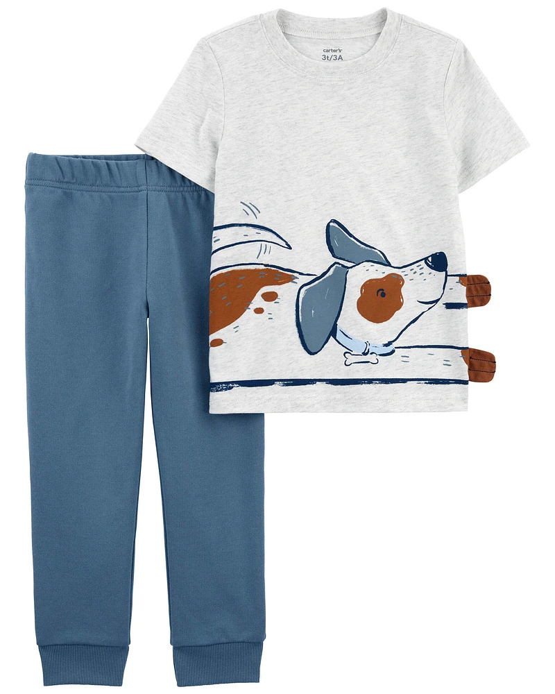 Baby 2-Piece Dog Tee & Pull-On Jogger Set