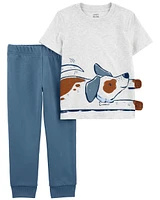 Baby 2-Piece Dog Tee & Pull-On Jogger Set