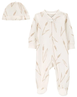 Baby 2-Piece Sleep & Play Pajamas and Cap Set