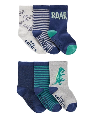 Toddler 6-Pack Dinosaur Socks