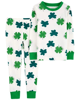 Baby Print St Patrick's Day Cotton 2-Piece Pajamas