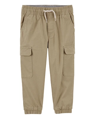 Toddler Canvas Cargo Joggers