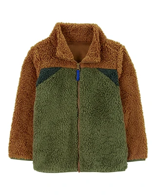 Kid Sherpa Fleece Zip-Up Jacket