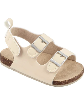 Baby Buckle Faux Cork Sandals