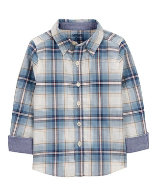 Toddler Plaid Button-Front Shirt