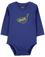 Baby 'Mommy, Daddy & Me' Peas Collectible Bodysuit