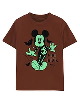 Toddler Glow The Dark Mickey Mouse Halloween Tee