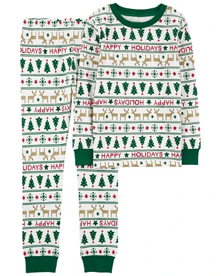 Kid 2-Piece Fair Isle 100% Snug Fit Cotton Pajamas