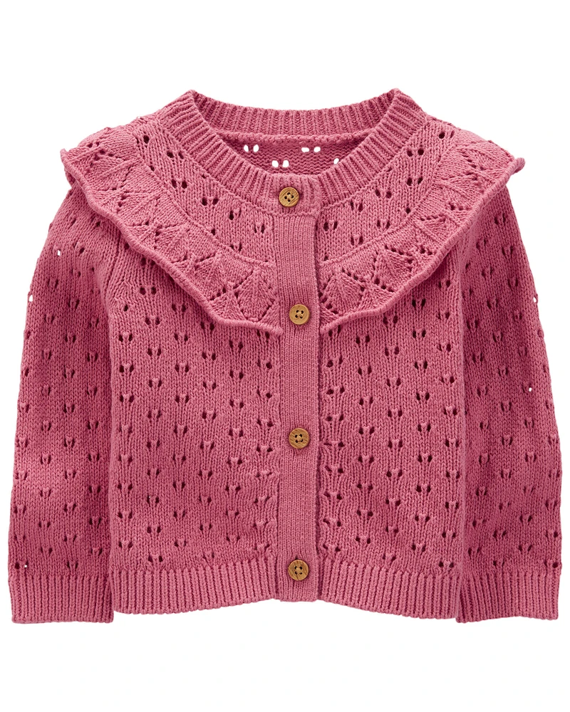 Baby Crochet-Knit Cardigan Sweater