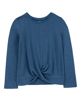 Kid Knit Long-Sleeve Fashion Top - Blue